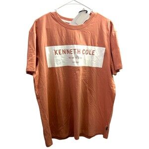 Kenneth Cole New York Mens Logo T-Shirt Rose Size XL NWT Classic Cotton